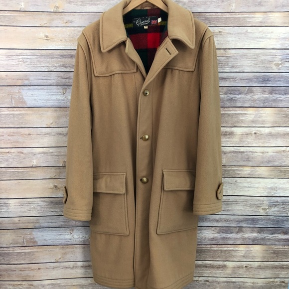 gloverall Other - Gloverall Mens Tan Wool Trench Coat Size 40